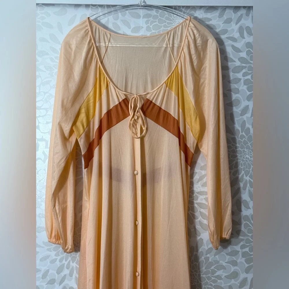 SET Vintage Gossard Artemis 70s Women’s L ROBE + SLIP Set Lingerie Nightie Dress - Picture 5 of 12